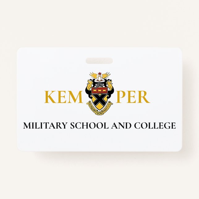 Kemper Military School and College ID Badge (Front)