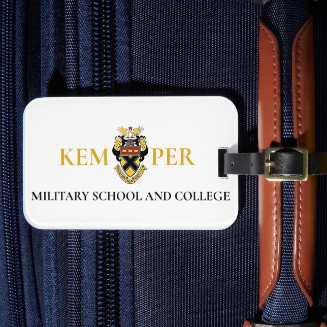 Kemper Military School and College Luggage Tag (Front Insitu 4)
