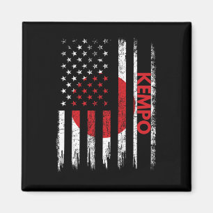 Kempo American Flag Karate Japanese Martial Arts Magnet