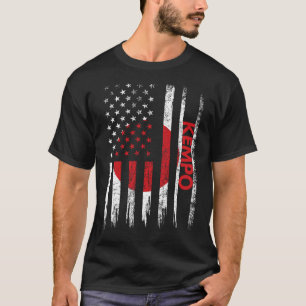 Kempo American Flag Karate Japanese Martial Arts  T-Shirt