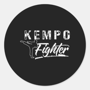 Kempo Fighter Karate Shaolin Kenpo Martial Arts Classic Round Sticker