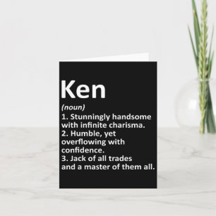 Ken Definition Personalised Name Fun Birthday Gift Card