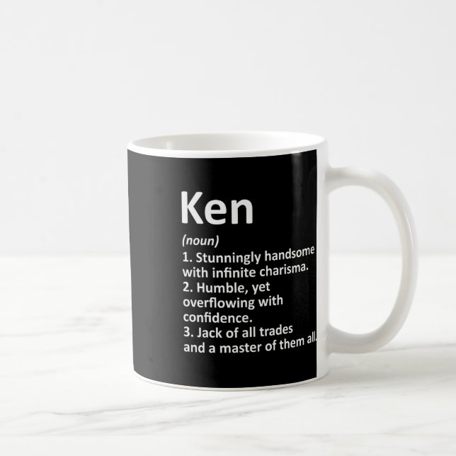 Ken Definition Personalised Name Fun Birthday Gift Coffee Mug (Right)
