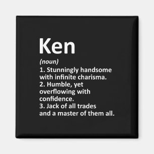 Ken Definition Personalised Name Fun Birthday Gift Magnet