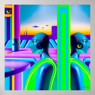 Ken Gage Future Spectrum Sci-Fi Poster