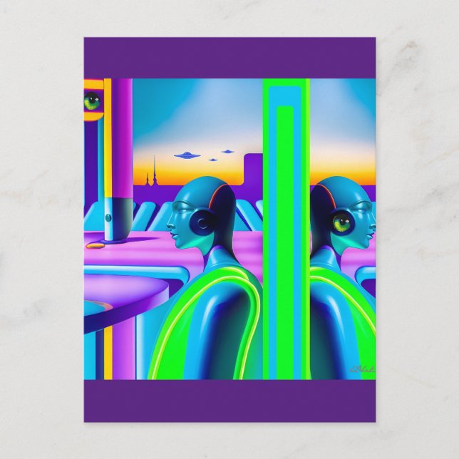 Ken Gauge Future Spectrum Sci-Fi Postcard (Front)