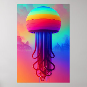 Ken Gauge Jellyfish of the Sky Poster