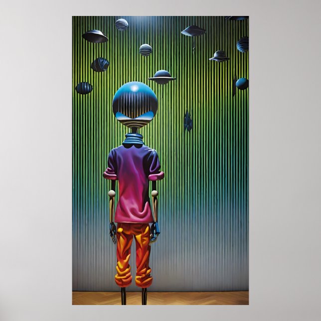 Ken Gauge Keeper of Worlds Sci-Fi Fantasy Poster (Front)