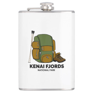 Kenai Fjords National Park Backpack Hip Flask