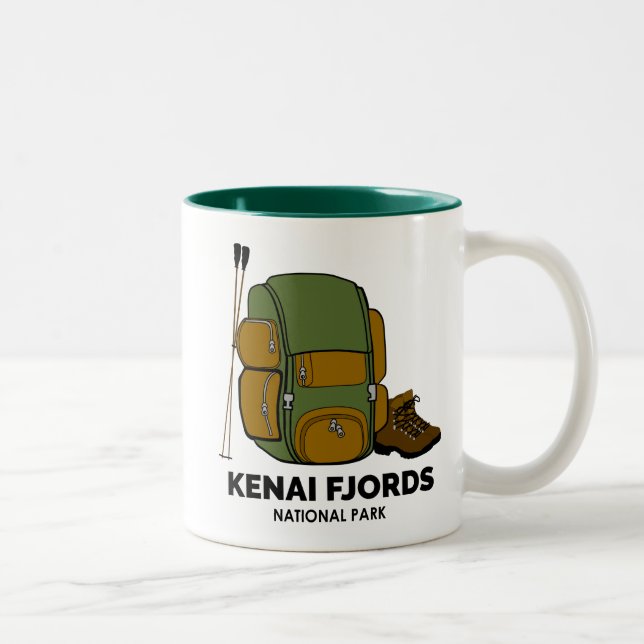 Kenai Fjords National Park Backpack Two-Tone Coffee Mug (Right)