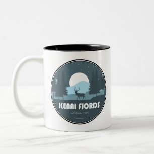 Kenai Fjords National Park Deer Two-Tone Coffee Mug