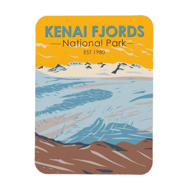 Kenai Fjords National Park Harding Icefield Magnet (Vertical)