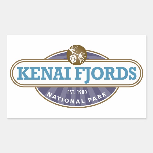 Kenai Fjords National Park Rectangular Sticker (Front)