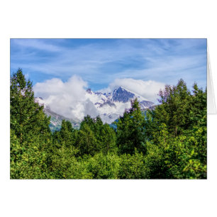 Kenai Fjords Snowy Mountains Greeting Card