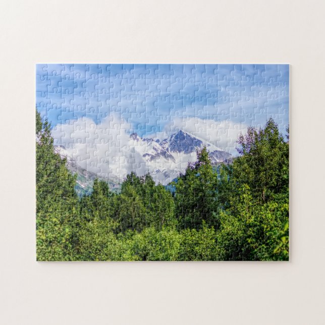 Kenai Fjords Snowy Mountains Jigsaw Puzzle (Horizontal)