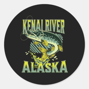 Kenai River Alaska Fishing Vacation Fishing Lover Classic Round Sticker