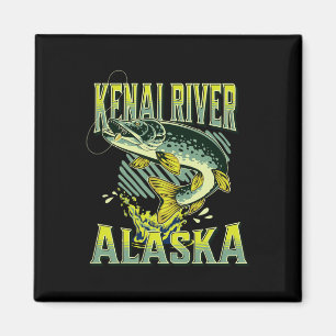 Kenai River Alaska Fishing Vacation Fishing Lover Magnet