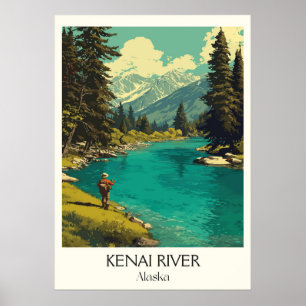 Kenai River Alaska Fishing Wilderness Poster