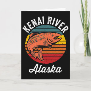 Kenai River Alaska Salmon Fishing Card