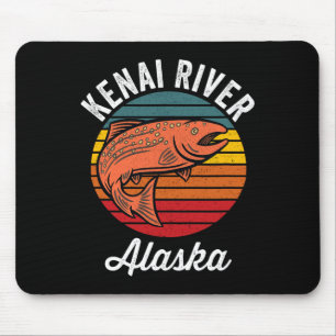 Kenai River Alaska Salmon Fishing Mouse Pad