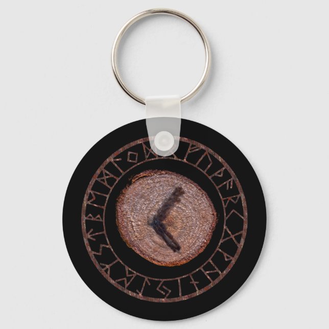 Kenaz - Elder Futhark rune Key Ring (Front)