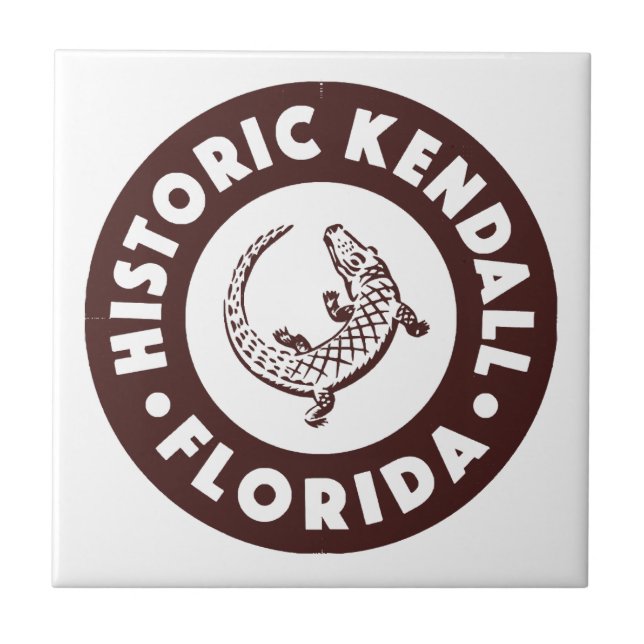 Kendall Florida Circle - Brown  Ceramic Tile (Front)