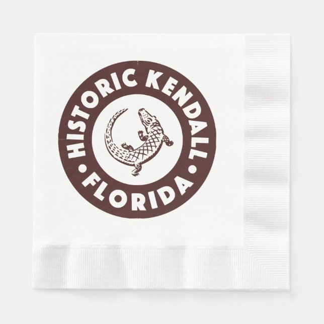 Kendall Florida Circle - Brown  Napkin (Front)