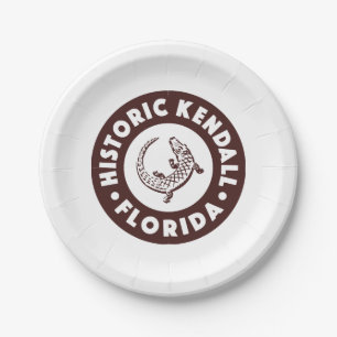 Kendall Florida Circle - Brown Paper Plate