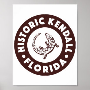 Kendall Florida Circle - Brown  Poster