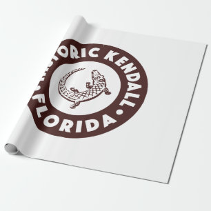 Kendall Florida Circle - Brown  Wrapping Paper