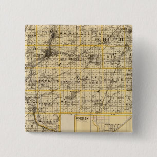 Kendall, Will, Grundy, and Cook counties 15 Cm Square Badge
