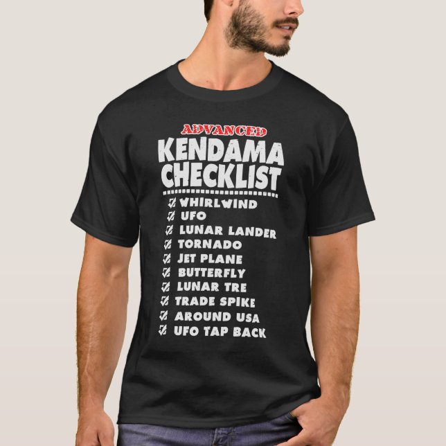 Kendama Advanced Tricks Checklist Fan T-Shirt (Front)