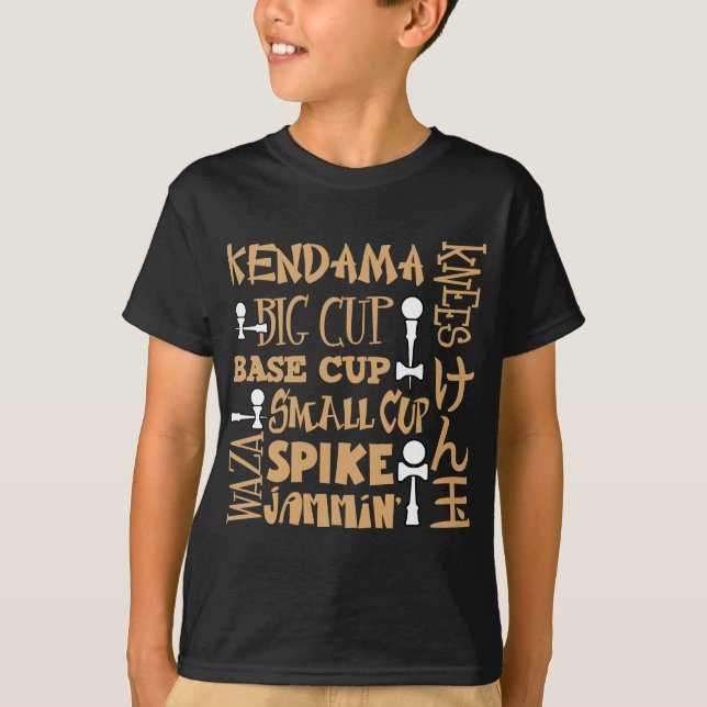 Kendama Block, gold2 T-Shirt (Front)