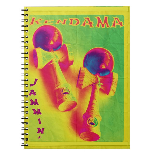 Kendama Jammin' Psychedelic Poster Notebook (Front)
