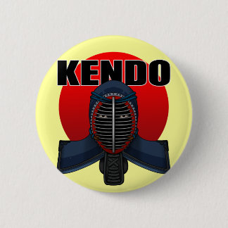 Kendo men1 6 cm round badge