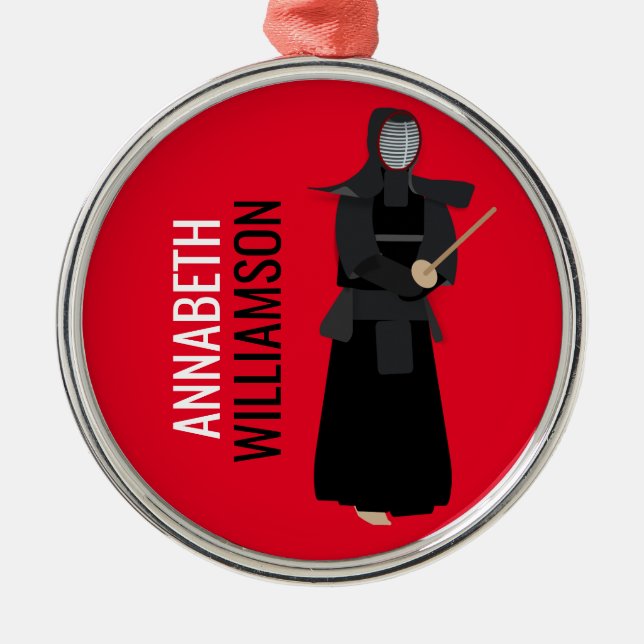 Kendo Metal Ornament (Front)