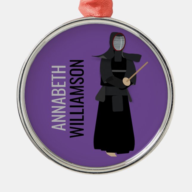 Kendo Metal Ornament (Front)