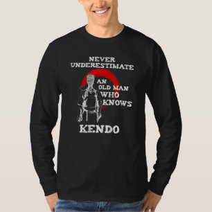Kendo Old Man Quote Kanji Japanese Martial Arts Do T-Shirt