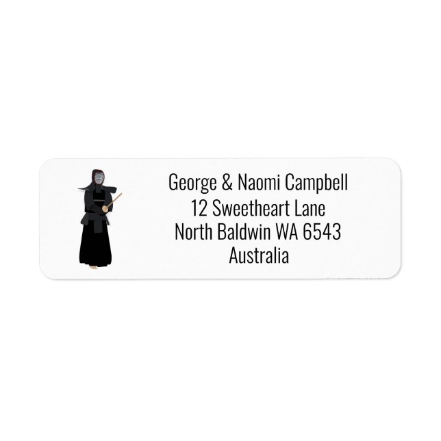 Kendo Return Address Label (Front)