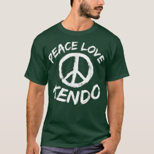 Kendo Saying Design Japan Sword Art Peace Love Ken T-Shirt