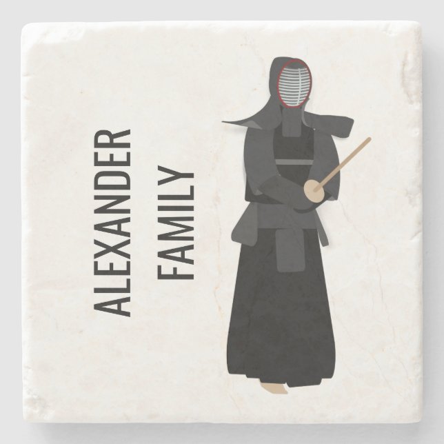 Kendo Stone Coaster (Front)