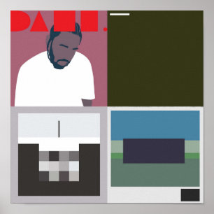 kendrick discography minimal album cover poster