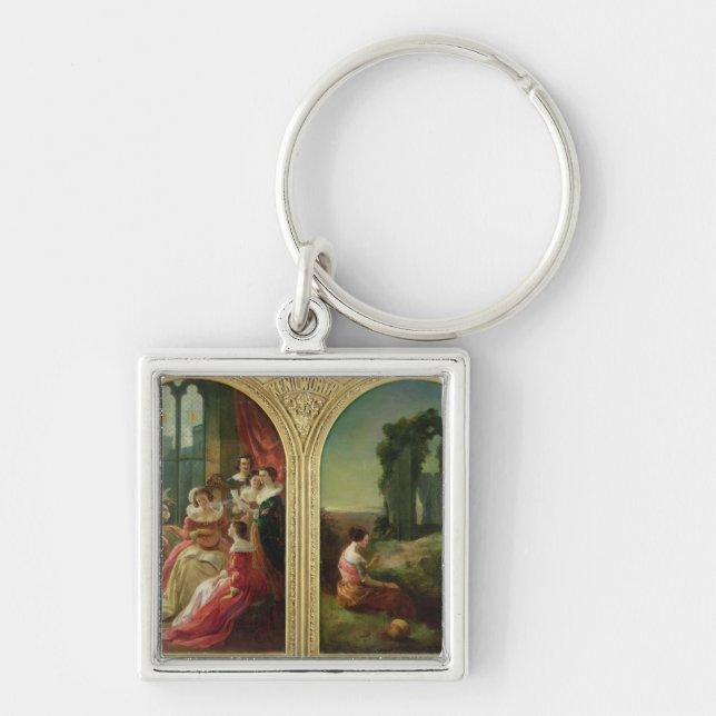Kenilworth Castle - Past and Present, 1854 Key Ring (Front)