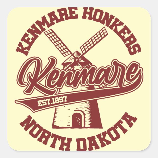 Kenmare, North Dakota Square Sticker (Front)