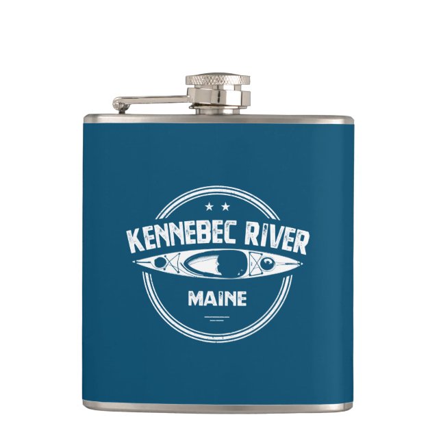 Kennebec River, Maine Hip Flask (Front)