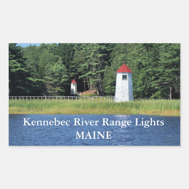 Kennebec River Range Lights, Maine Stickers (Front)