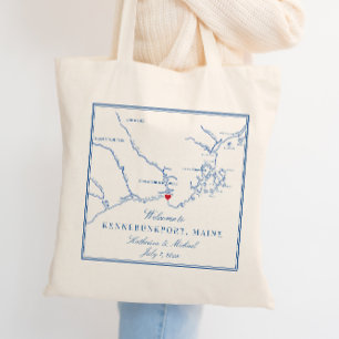 Kennebunkport Maine Wedding Welcome Tote Bag