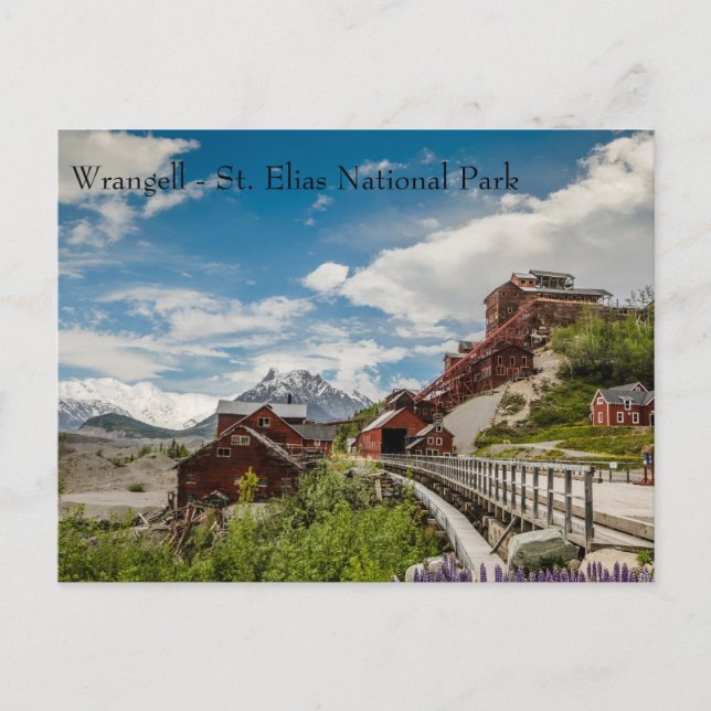 Kennecott Mine Wrangell - St. Elias National Park  Holiday Postcard (Front)