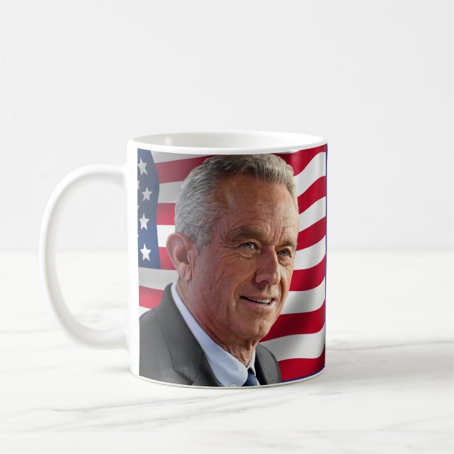 Kennedy24 - Robert F Kennedy Jr for President 2024 Coffee Mug (Left)