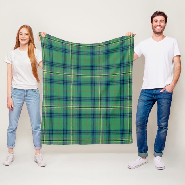 Kennedy Ancient Plaid Fleece Blanket (In Situ)